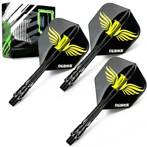 Dlishka Professionelles Steel Tip Darts Set Mit Integrierten Dart Flights Und Shafts Präzisionsausgewogene 2BA Stahl-Darts Für Zuhause Verein Und Wettkampf (C)