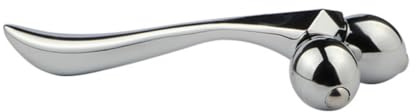 WRITWAA Rouleau de Massage Facial Argenté Outil de Massage Soins Peau Masseur de Visage Portable Rouleau Anti-Âge pour Visage et Yeux Soin Raffermissant à Domicile Voyage