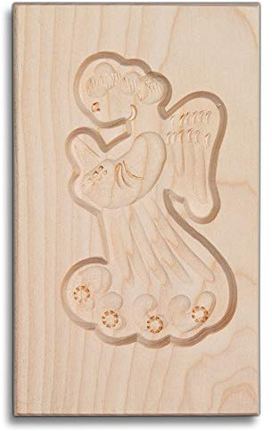 Hofmeister Holzwaren Spekulatius-Form, Holz, Engel, 15 x 9 x 1,7 cm