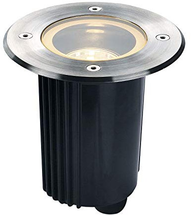 SLV 229320 DASAR 115 GU10 recessed ground light, round, stainless steel 316, max, 35W, IP67, Steel, silver, 22 x 16 cm