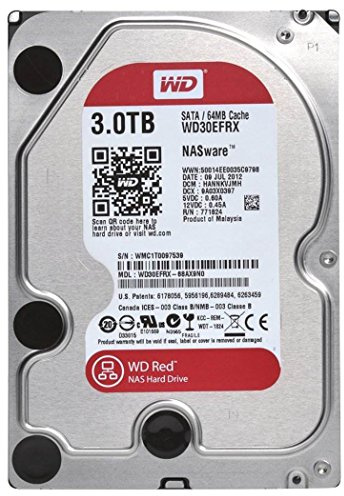 Western Digital WD30EFRX Red Kit Videosorveglianza, HDD 3TB SATA, 6GB/S, Grigio