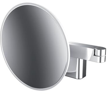 EMCO LED Rasier- und Kosmetikspiegel, Wandmodell, Doppelgelenkarm, Vergrößerung 5- Fach, rund, Light System - 109508035