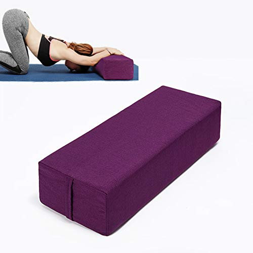 GZD Yoga Bolster Rechteck Meditation Kissen High-Density Rebound-Schwamm Füllung-waschbare Bezug - Yoga Kissen-Kissen - Yoga-Kissen,Lila