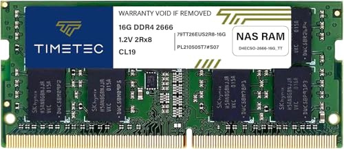 Timetec DDR4-2666 16 GB ersättning för Synology D4ECSO-2666-16G ECC obuffrad SODIMM 2666MHz PC4-21300 260 Pin 1,2V CL19 Dual Rank 2Rx8 minne RAM-uppgradering