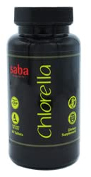 Saba Chlorella - Organics, Highest Potency, Pure Superfood, Cracked Cell Wall, High in Protein & Chlorophyll - 60 Tablets