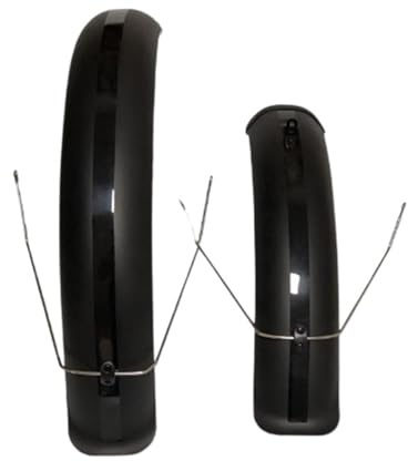 Schutzbleche Fahrrad Schutzblech Set 20x4.0 inch Breite vordere hintere Kotflügel MTB Off-Road Fat Tire Bike Wings Full Coverage Bike Plastic (Color : A Pair Black)