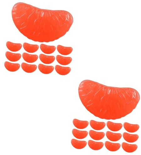 Toyvian 64stücke Miniatur Orange Slices Charms Für Bastelarbeiten Dekoration Für Haaraccessoires Und Puppenhauszubehör Realistische Fruchtverzierungen Für Feste Und