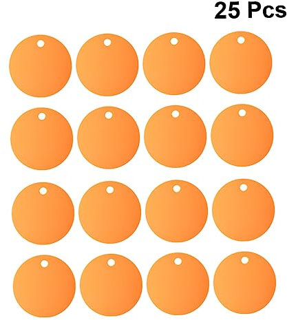 Runde Haustieranhänger aus Aluminiumlegierung, 25 Stück Orange