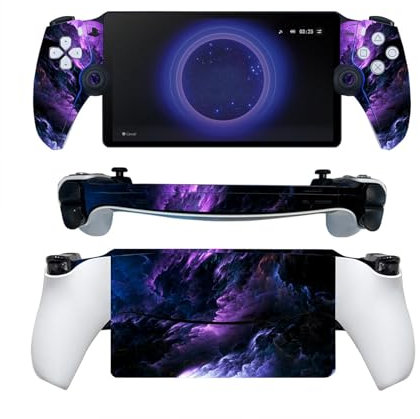 PS5 Skin für PlayStation Portal Controller, Vinyl-Aufkleber, Playstation 5 Portal-Skins, Schutzzubehör für PS5-Portal (Purple Cloud)