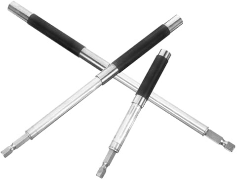 UKCOCO 3pezzi Aste Telescopiche Magnetiche Per Trapano Adattatore Per Bit Con Punta Estensione Per Accessori Elettrici e Avvitatori Per Lavori Di Precisione e Facilità Uso