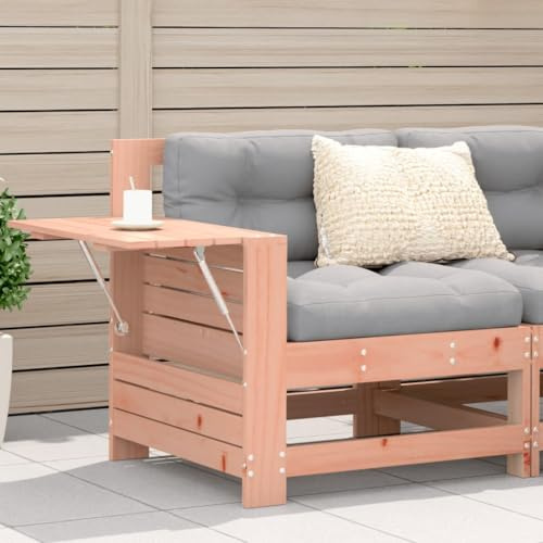 XINCXIN Gartensofa, korbsessel Outdoor Balkon Couch terassenmöbel außen Garden Furniture Geeignet für patios Balconies Yard Garden mit Armlehne und Kissen Massivholz Douglasie