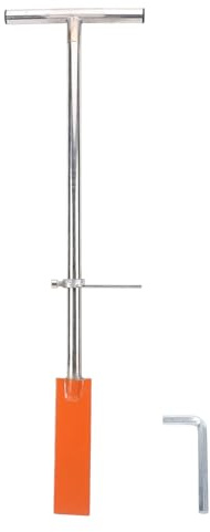 YolieraArt Dibble Bar Outil de plantation avec pédale, poignée en T en acier inoxydable pour le jardinage, outil de creusement forestier avec pédale réglable pour une plantation efficace
