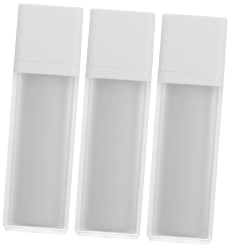 BESTYASH 3 pièces Lot de Flacons Pompe Airless Mat Bouteilles Rechargeables pour Lotion et Crème Distributeurs Sous Vide Compacts pour Voyage