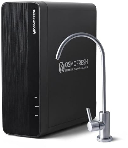 OsmoFresh Flow2 Untertisch-Osmoseanlage | Bis zu 7-fach Filtersystem (DirectFlow) | 600 GPD | Leise & effizient | Automatische Spülfunktion | Einfacher Anschluss | Kalkfreies Trinkwasser (600GPD)