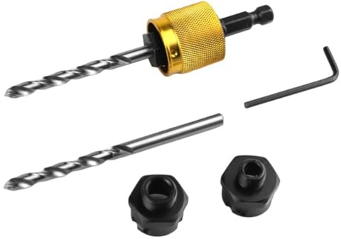 Tidevib Tige d'extension de perceuse à tige hexagonale à changement rapide pour scies-cloches, arbre de 1,27 cm et 1,6 cm, acier rapide, pour percer le métal mou et le bois