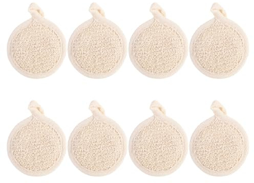 SAFIGLE 8 Stück Gesichtspads Peeling Massage Weiche Hautpeeling Pads aus Natürlichem Material Sanfte Porenreinigung Mitesserbekämpfung Wiederverwendbare Gesichtspflege Zubehör für