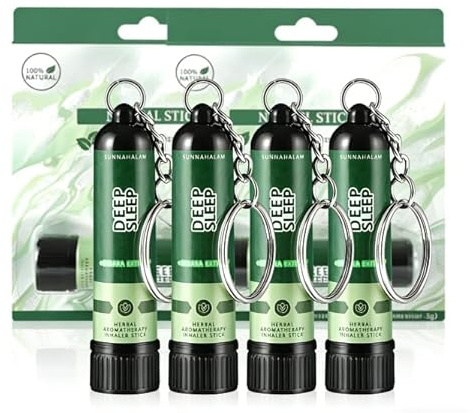 4 Pcs Inhalierstift Nasal Stick Schlüsselanhänger, Inhalierstift für Die Nase Nasenstift mit Menthol Nasenstift Tragbare fur Erhöhen Konzentration Lindert Verstopfte Nase Erfrischt Den Geist