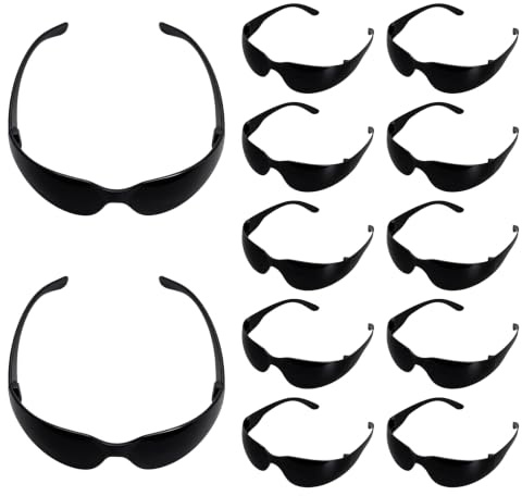 GAOUTO 12-pack skyddsglasögon, skyddsglasögon, anti-dimma, arbetsskyddsglasögon, tonade splitterfria, reptåliga för verkstad, cykling, jogging, unisex, imfria sportglasögon