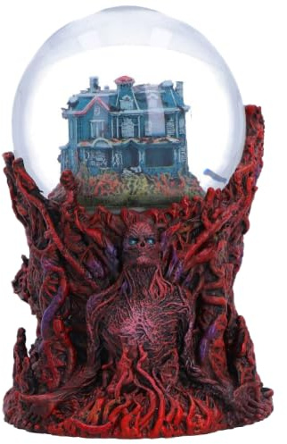 Nemesis Now Stranger Things Vecna Motoriserad Snöglob - Officiellt licensierad handmålad Creel House upp och ner harts glas samlarobjekt, 17,7 cm