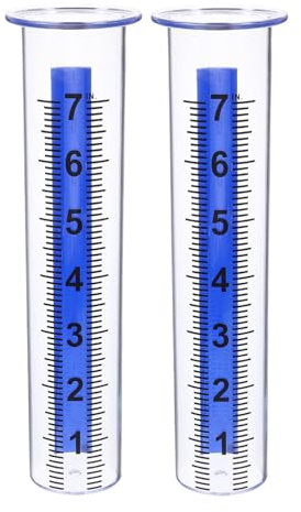 JOINPAYA 2 Pezzi Pluviometro Manuale in Plastica per Esterni Misurazione Accurata e Design Multifunzionale per Giardino, Deck e Campeggio