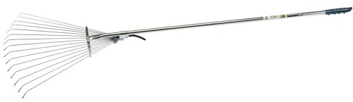 Draper 570mm Adjustable Garden Rake | Outdoor Leaf Gardening Hand Tool | Heavy Duty Tubular Steel Handle | Lawn Leveling Grass Rake | 21862