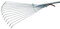 Draper 570mm Adjustable Garden Rake | Outdoor Leaf Gardening Hand Tool | Heavy Duty Tubular Steel Handle | Lawn Leveling Grass Rake | 21862