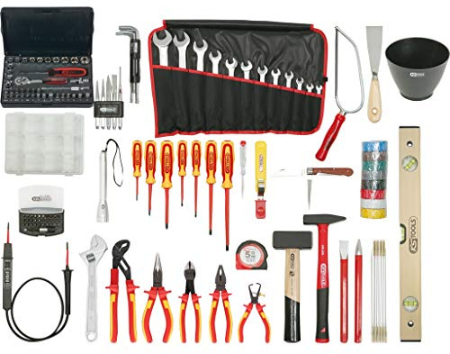 KS Tools 117.0190 Premium Elektriker-Werkzeugkoffer, Nylontasche, 132-tlg.