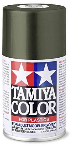 TAMIYA 85070 TS-70 Braunoliv (Olive Drab) matt 100ml - Sprühfarbe für Plastikmodellbau, Modellbau und Bastelzubehör, Sprühfarbe für den Modellbau