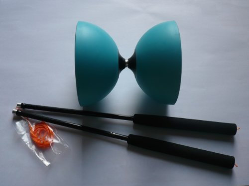 Henrys Circus Diabolo TÜRKIS mit ULK2 schwarz + Henrys Carbon schwarz