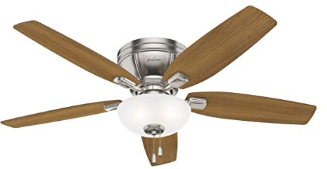 Hunter Fan Company 53380 52 Kenbridge Ceiling Fan with Light, Large, Brushed Nickel Finish