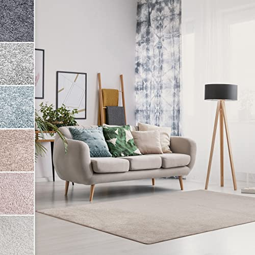 casa pura Teppich Läufer flauschig | Meterware auf Maß | Teppichläufer für Wohnzimmer, Flur, Küche usw. | kuschlig weiche Hochfloor Schlafzimmer oder Flurteppich Sundae Beige 80x200cm
