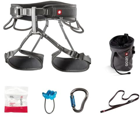Ocun Klettersteigset Twist für Klettersteig, Boulder und Slackline, Größe M-XL, Farbe: grau