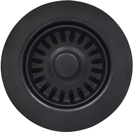 EADOT Évier de Cuisine Noir de 8,9 cm avec Filtre à Panier et Bouchon, Filtre de vidange de Cuisine pour éviers de Cuisine en Granit/Argile réfractaire