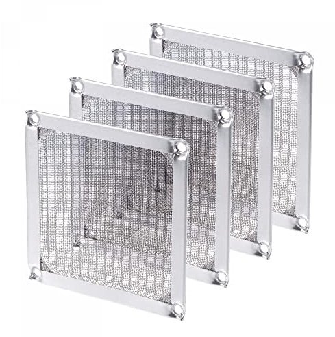 sourcing map 92mm Computer Fan Filter Grills Stainless Steel Mesh Dustproof Case Cover for Computers, Pack of 4
