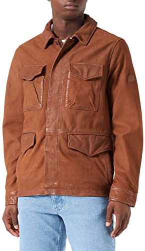 camel active Herr 431290/1L20 läderblus, konjak 52, konjak, 52