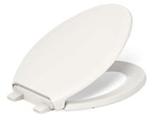 KOHLER 4733-RL-96 Glenbury ReadyLatch Quiet Close Elongated Toilet Seat, Soft Close Toilet Seats, Biscuit