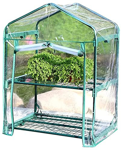 zktoermn XJJUN Gewächshäuser Für Draußen, Mini-Gewächshaus Mit 2/3/4 Etagen Tragbare Gartenregale Mit Reißverschlusstür Begehbares Gewächshaus Aus PE Blumen Drinnen Und Draußen