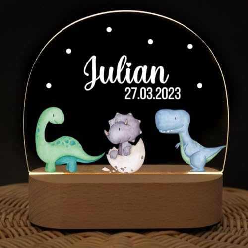 wunderwunsch - Personalisiertes Nachtlicht für Babys - Individuelle Nachttischlampe für Kinder - Personalisierte Geschenke Kinder - Babygeschenk - Geschenk zur Geburt