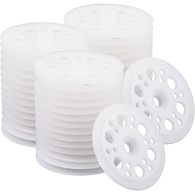 100 Pcs Insulation Washers, Tile Backer Board Washers for Fixing and Supporting Wall Ceiling Insulation Board Foam Panels Sheets for Screws Nail, White