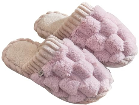 Feelorna Pantofole soffici da donna, schiuma di memoria morbida confortevole antiscivolo pantofole, Colore: rosa., 40/41 EU