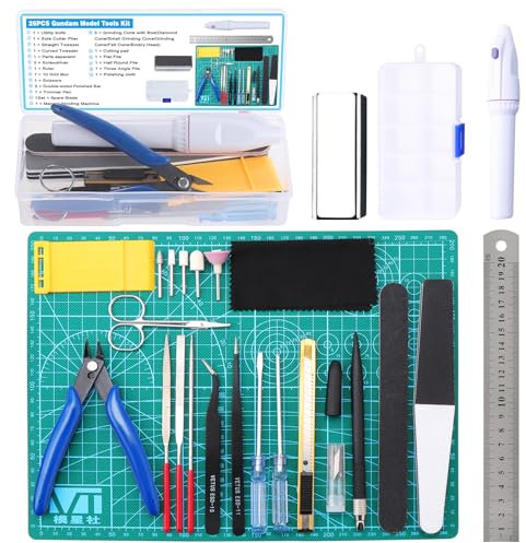 Habwea 26 PEZZI Set di strumenti per il modellismo, strumenti di base del modellatore di Gundam Strumenti di base del modellatore di Hobby