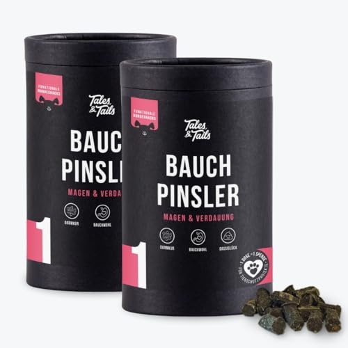 Tales & Tails - Bauchpinsler Verdauungs-Snack für Hunde | Für Allergiker Hunde | Getreidefrei | je Dose - 325g (650 g (2er Pack))