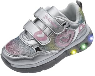 Chicco Sneakers med dubbla kardborreband, skor för flickor och flickor, Silverton, 30 EU