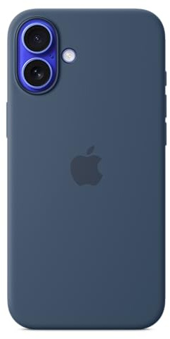 Apple Coque en Silicone avec MagSafe pour iPhone 16 Plus - Denim ​​​​​​​