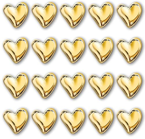BelleVive Lot de 20 aimants décoratifs en forme de cœur - Aimants puissants en néodyme et résine - Idéal pour réfrigérateur, tableau blanc, casier et plus - Style romantique et déco