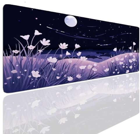 Tapis de Souris Gaming XXL 160x80x0.4cm, Tapis Souris Gamer, Grass Mouse Pad Mat Caoutchouc Antidérapante Mousepad Haute Précision et Vitesse, Sous-main Résistant, Tapis Bureau pour Claviers, PC S-525