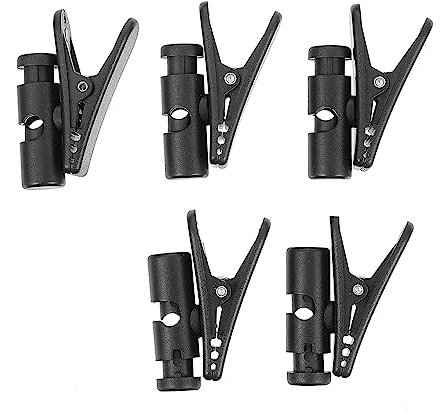 DOITOOL 5 Piezas Clip Para Auriculares Negro Abrazaderas Para Auriculares y Micrófono Para Organizar Cables Casa o Oficina