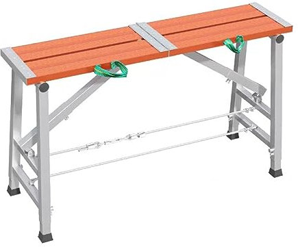 UBDVBMYZ Aluminum Folding Work Platform with Adjustable Height Portable Scaffolding Tower for Cleaning and Home Decoration Anti Slip Design for Safety Lightweight and Durable Scaffold for DIY Project