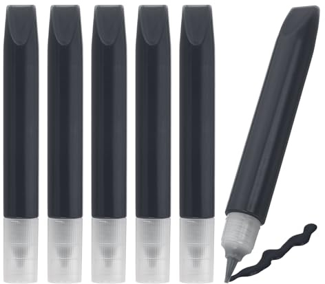 PATIKIL 6 Pack Suncatcher Paint Pens, Black Sun Catcher Paint Pens 10ML Each Stained Glass Window Art Kit for Painting Glass Pigment Crafts