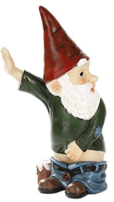ACAREY Gartenzwerg Outdoor Statue Mittelfinger Design 26x14x8cm Für Garten Und Hausdekoration Wetterfeste Lustige Wandgestaltung